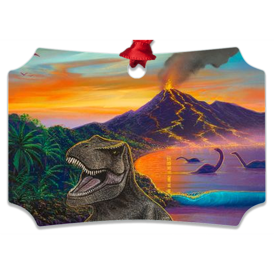 "Jurassic Island" Metal Ornaments