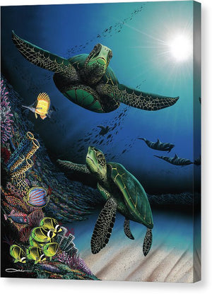 "Honu Reef" Limited Edition Fine Art Giclee - SeboArt.com