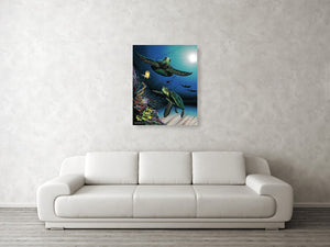 "Honu Reef" Open Edition Fine Art Giclee - SeboArt.com
