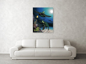 "Honu Reef" Original Painting - SeboArt.com