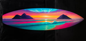 “Lanikai Dreamin "   Original Painting on new 6ft 4” surfboard