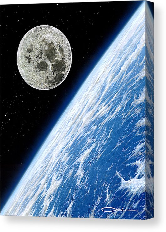 "Moon Over Earth" Limited Edition Fine Art Giclee - SeboArt.com