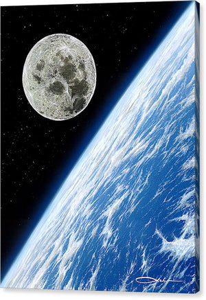 "Moon Over Earth" Limited Edition Fine Art Giclee - SeboArt.com