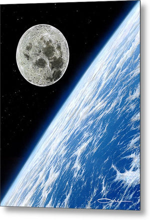 "Moon Over Earth" Original Painting - SeboArt.com