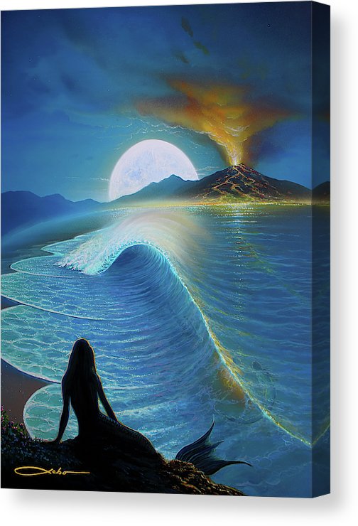 "Moonlit Mermaids" Limited Edition Fine Art Giclee - SeboArt.com