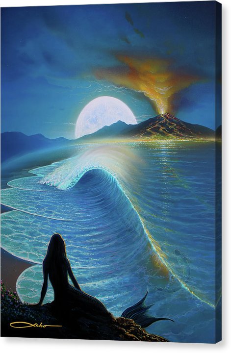 "Moonlit Mermaids" Limited Edition Fine Art Giclee - SeboArt.com