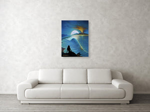 "Moonlit Mermaids" Limited Edition Fine Art Giclee - SeboArt.com