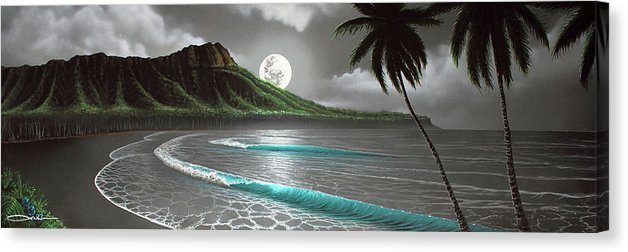 "Moon Rise Waikiki" Limited Edition Fine Art Giclee - SeboArt.com