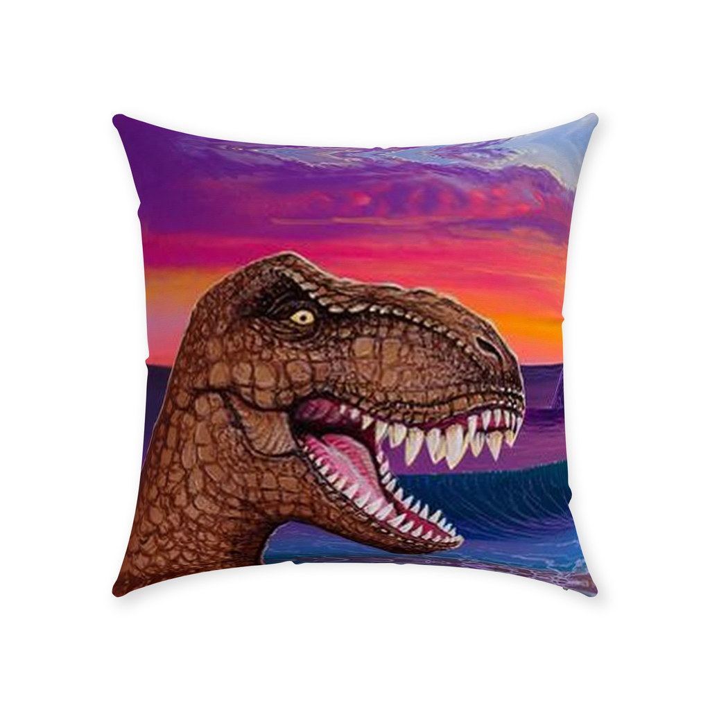 "Jurassic Paradise"  Throw Pillows