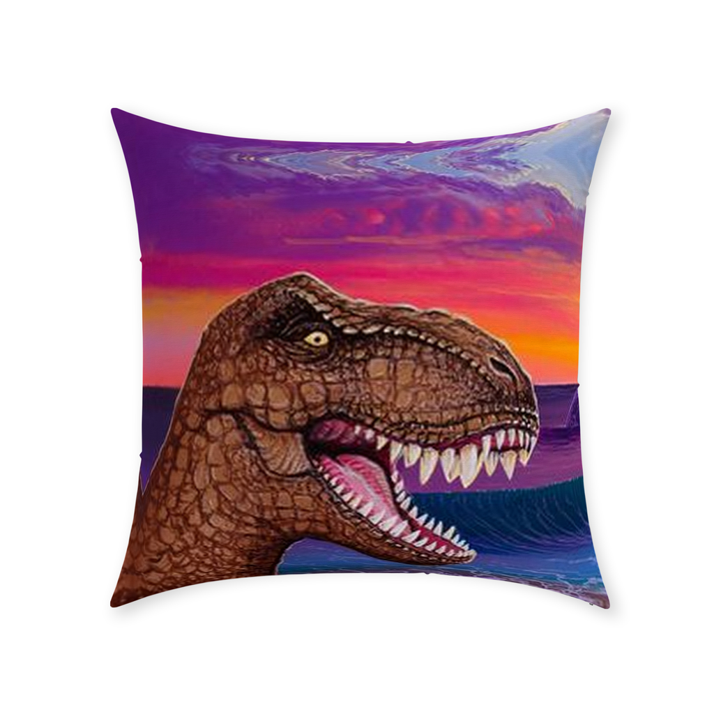 "Jurassic Paradise"  Throw Pillows