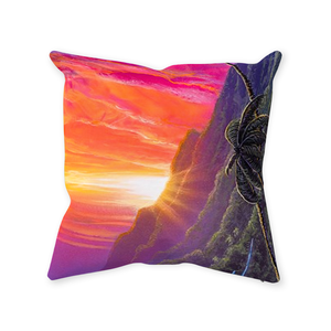 "Sunrise Over Kualoa" Throw Pillows