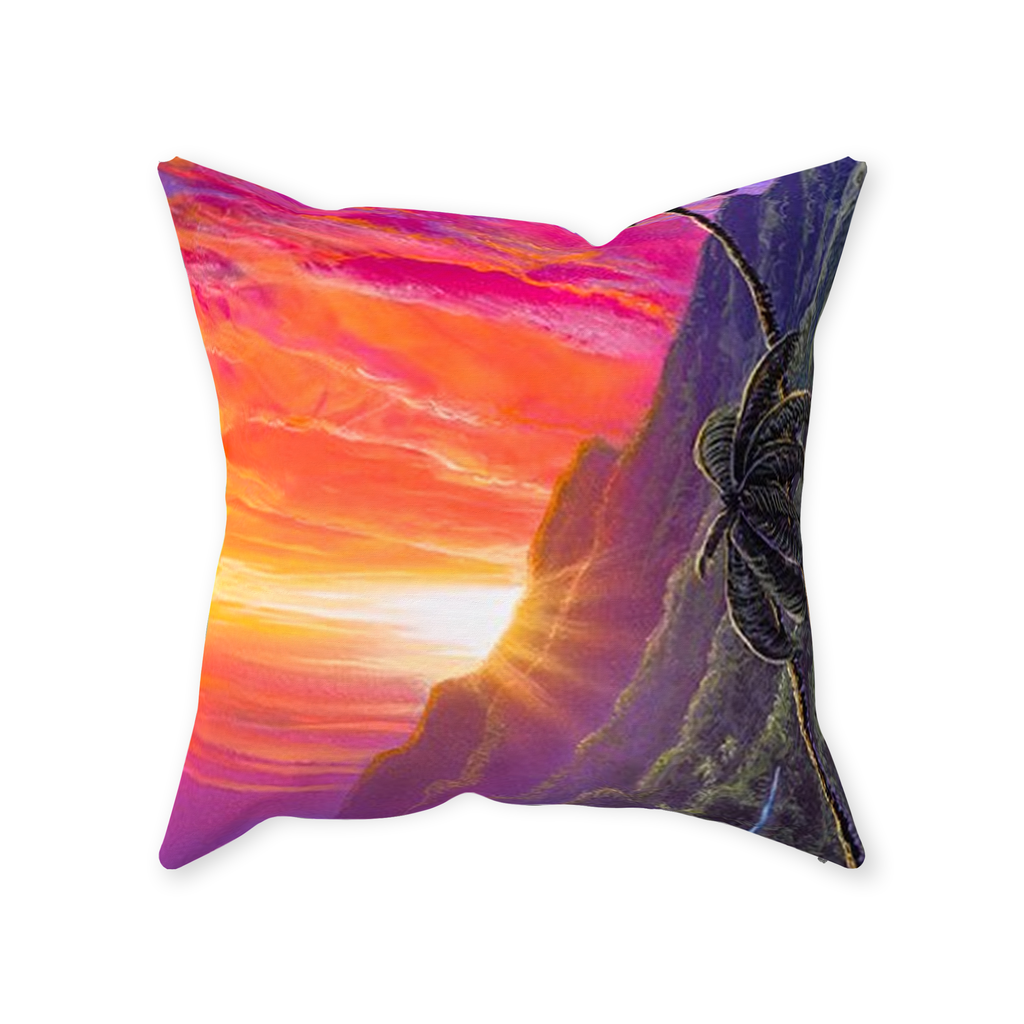 "Sunrise Over Kualoa" Throw Pillows