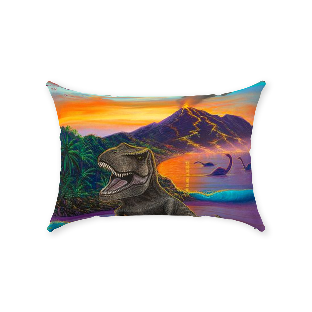 "Jurassic Island" Throw Pillows