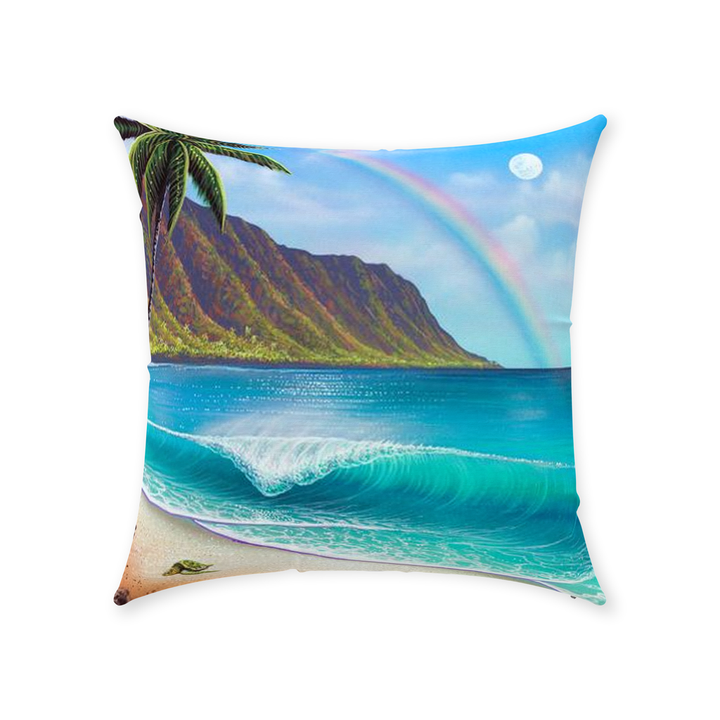 "Waialua Wednesday" Throw Pillows