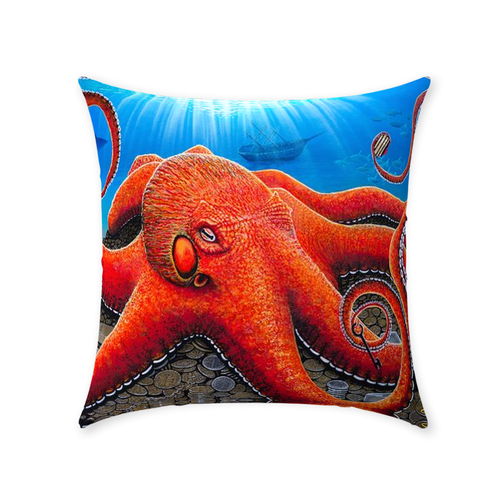 "No Man's Treasure" Throw Pillows