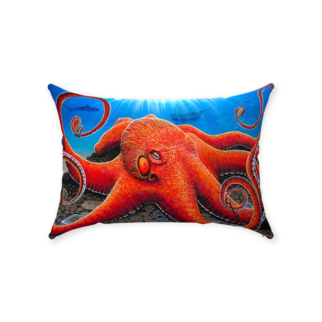 "No Man's Treasure" Throw Pillows