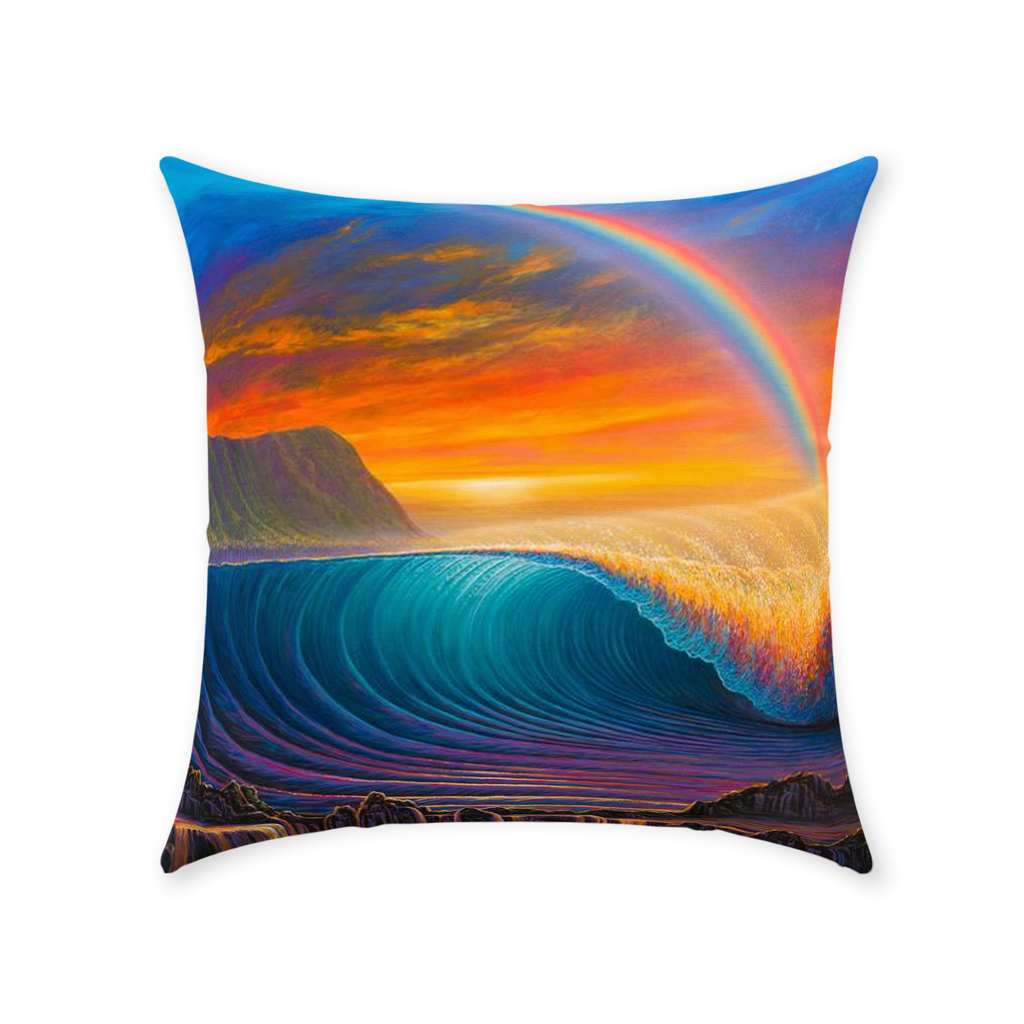 "Sunset at Shark's Cove" Throw Pillows