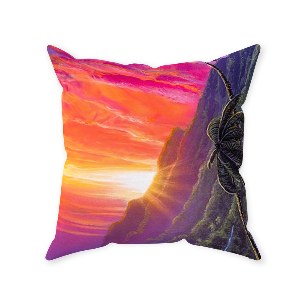 "Sunrise Over Kualoa" Throw Pillows