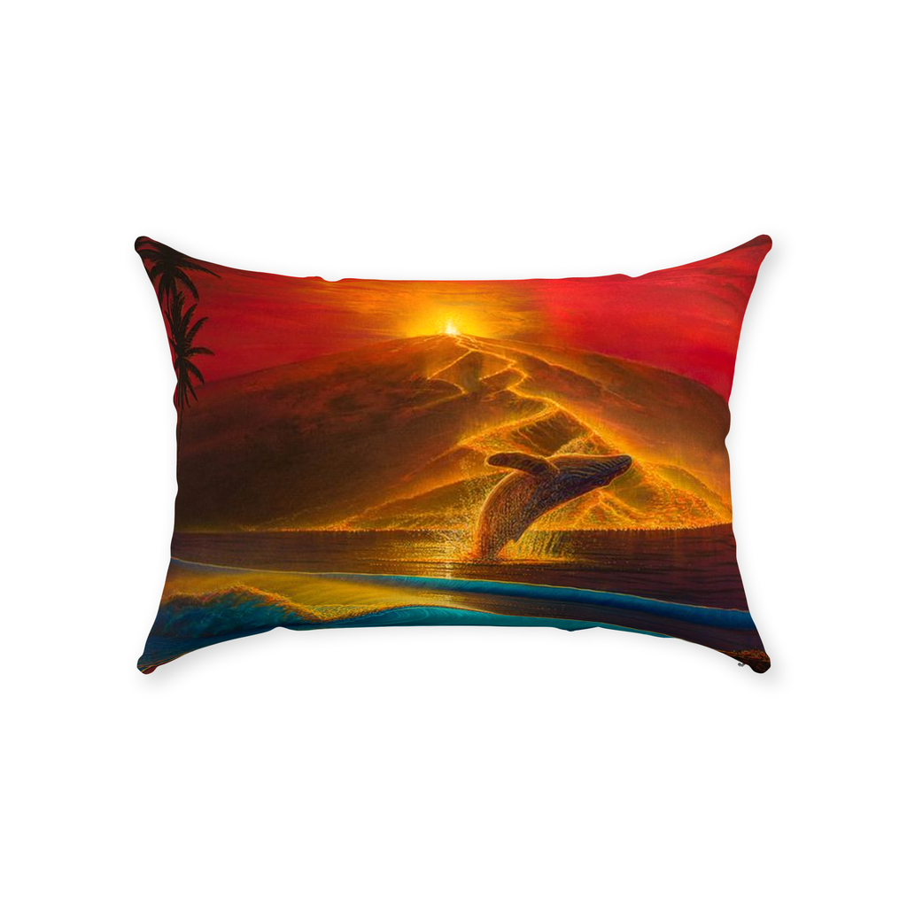 "Mauna Loa Awakes" Throw Pillows