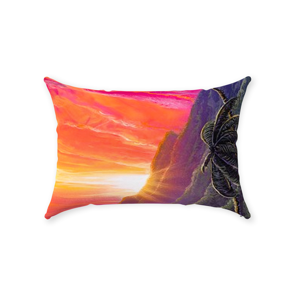 "Sunrise Over Kualoa" Throw Pillows