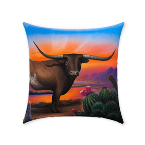 "Heart of a Bull" Throw Pillows