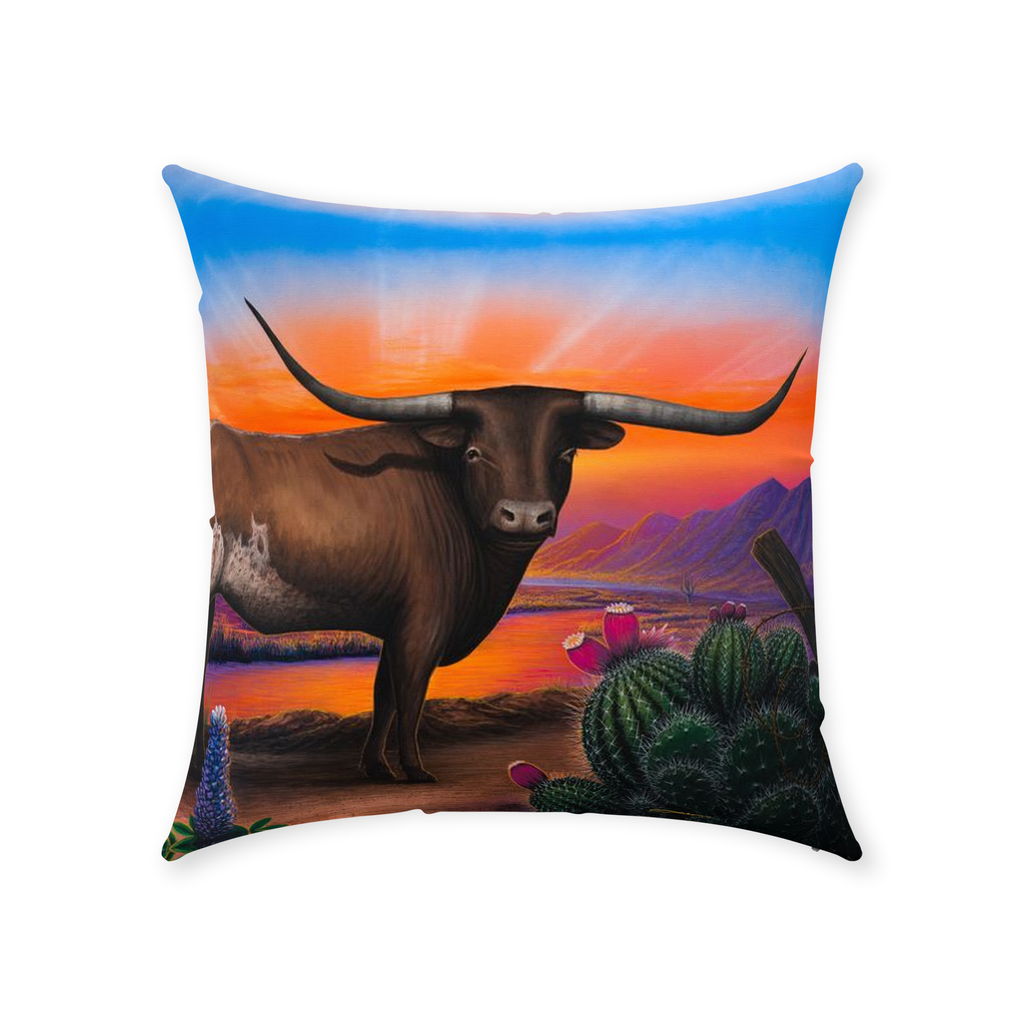 "Heart of a Bull" Throw Pillows
