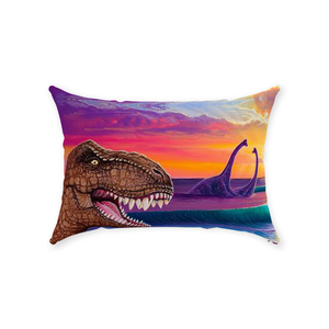 "Jurassic Paradise"  Throw Pillows