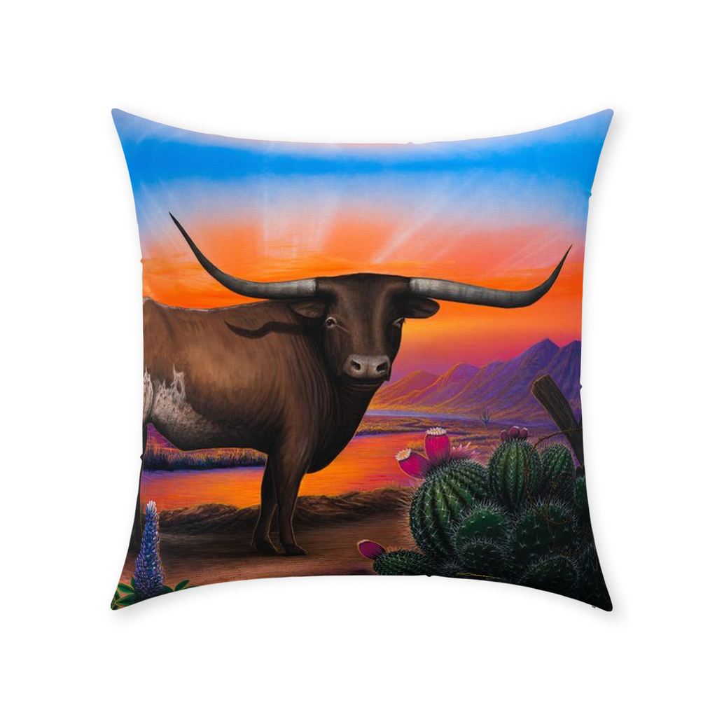 "Heart of a Bull" Throw Pillows