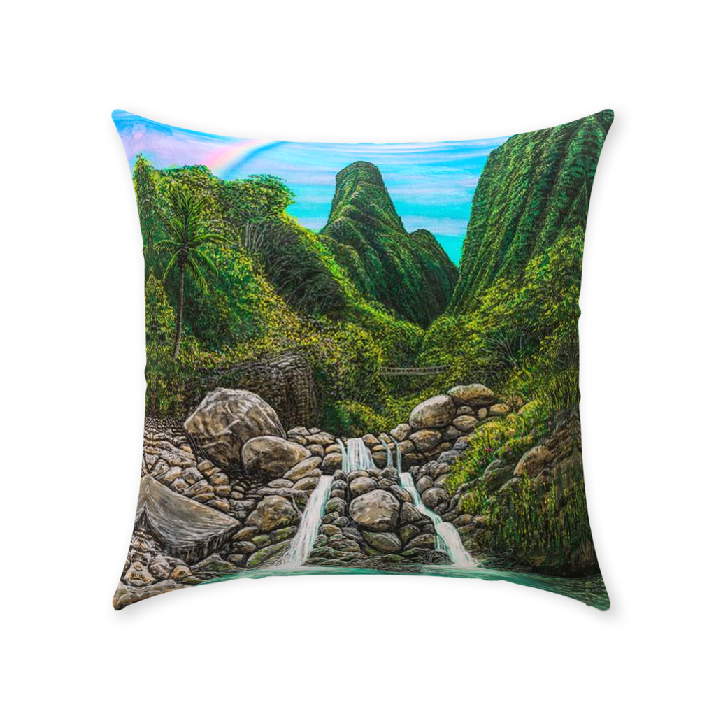 "Iao Valley" Throw Pillows