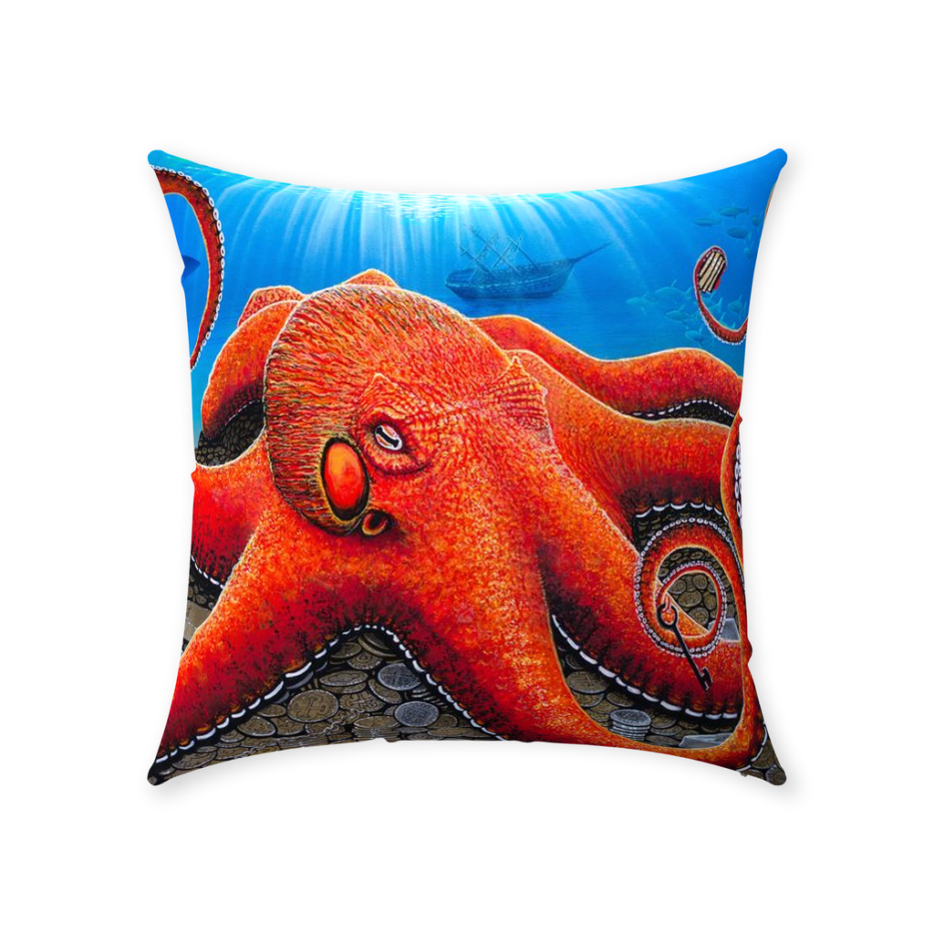 "No Man's Treasure" Throw Pillows